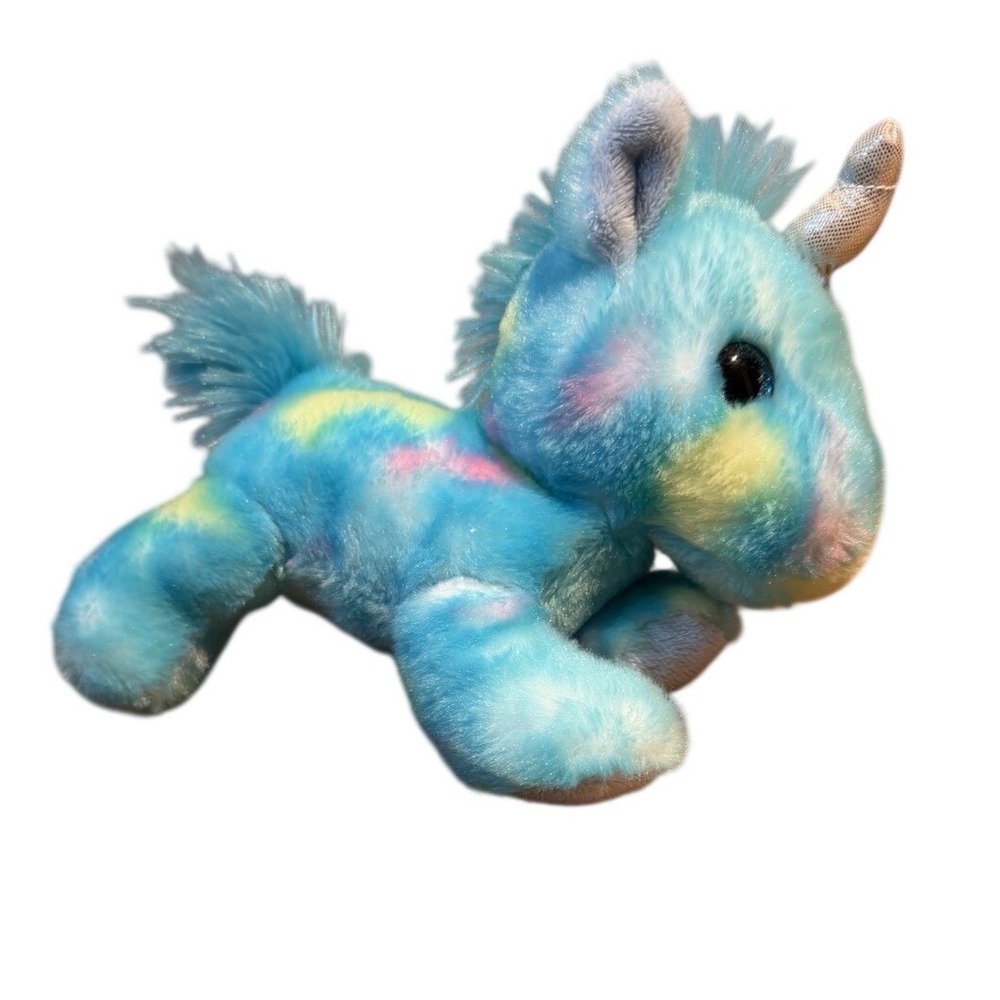 Aurora Blueberry Ripple UNICORN Tie-dye Plush Stuffed Animal Silver Sparkle 2021